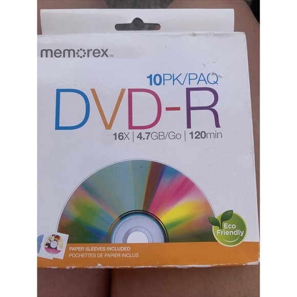 10 PACK - Memorex DVD-R 16X 4.7GB/GO 120Min - Picture 2 of 3